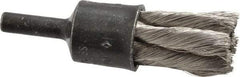 Osborn - 1/2" Brush Diam, Knotted, End Brush - 1/4" Diam Shank, 22,000 Max RPM - All Tool & Supply