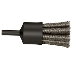 Osborn - 3/4" Brush Diam, Knotted, End Brush - 1/4" Diam Shank, 20,000 Max RPM - All Tool & Supply