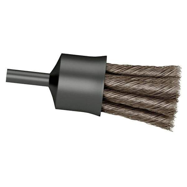 Osborn - 3/4" Brush Diam, Knotted, End Brush - 1/4" Diam Shank, 20,000 Max RPM - All Tool & Supply