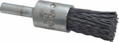 Osborn - 320 Grit, 1/2" Brush Diam, End Brush - Extra Fine Grade, 1/4" Diam Shank, 9,000 Max RPM - All Tool & Supply