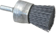 Osborn - 320 Grit, 1" Brush Diam, End Brush - Extra Fine Grade, 1/4" Diam Shank, 9,000 Max RPM - All Tool & Supply