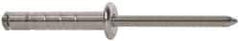 RivetKing - Size 610-612 Dome Head Aluminum Multi Grip Blind Rivet - Steel Mandrel, 1/2" to 0.787" Grip, 3/8" Head Diam, 0.192" to 0.196" Hole Diam, 1.07" Length Under Head, 3/16" Body Diam - All Tool & Supply