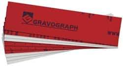 Gravotech - 8 Inch Long x 2 Inch High, Plastic Engraving Stock - Red and White - All Tool & Supply