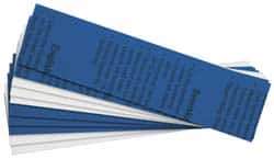 Gravotech - 10 Inch Long x 2 Inch High, Plastic Engraving Stock - Blue and White - All Tool & Supply