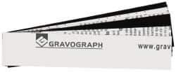 Gravotech - 10 Inch Long x 2 Inch High, Plastic Engraving Stock - White and Black - All Tool & Supply