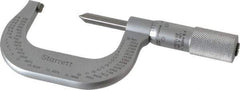 Starrett - 1 to 2" Range, Mechanical Screw Thread Micrometer - Plain Thimble, 0.001" Graduation, 0.004mm Accuracy - All Tool & Supply