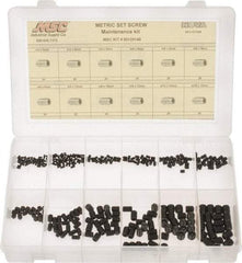 Value Collection - 280 Piece, M3 to M10, Alloy Steel Set Screw Assortment - Socket Cap Head, Hex Socket Drive, 5 to 12mm Long - All Tool & Supply