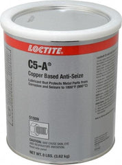 Loctite - 8 Lb Can High Temperature Anti-Seize Lubricant - Copper/Graphite, -29 to 1,800°F, Copper Colored, Water Resistant - All Tool & Supply