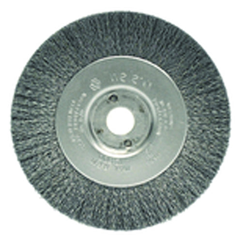 ‎4″ Diameter-3/8″-1/2″ Arbor Hole - Crimped Steel Wire Straight Wheel - All Tool & Supply