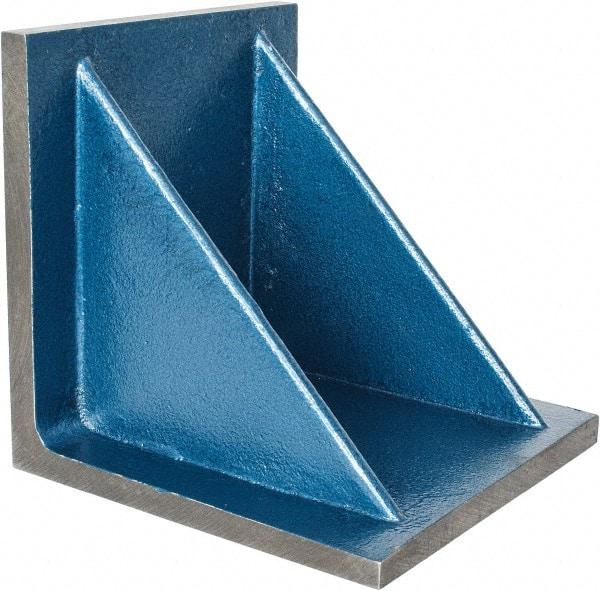 Interstate - 10" Wide x 10" Deep x 10" High Cast Iron Machined Angle Plate - Standard Plate, Flat Surface, Double Web, Single Plate - All Tool & Supply