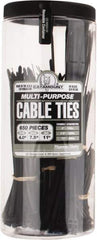 Thomas & Betts - 4 to 11 Inch Range, Black Cable Ties - 3 Inch Bundle Diameter, 18, 40 and 50 Lb. Strength, Nylon - All Tool & Supply