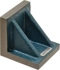 Interstate - 3" Wide x 3" Deep x 3" High Cast Iron Precision-Ground Angle Plate - Standard Plate, Flat Surface, Double Web, Single Plate - All Tool & Supply