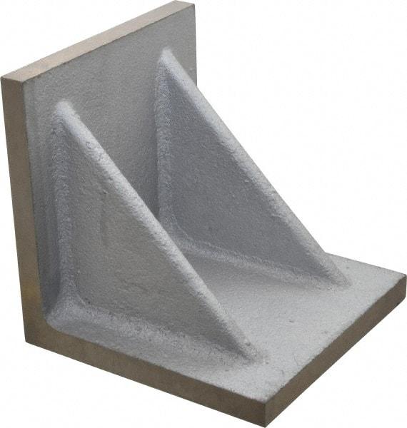 Interstate - 6" Wide x 6" Deep x 6" High Cast Iron Precision-Ground Angle Plate - Standard Plate, Flat Surface, Double Web, Single Plate - All Tool & Supply