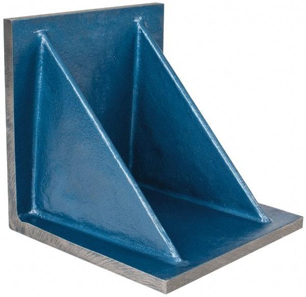 Interstate - 12" Wide x 12" Deep x 12" High Cast Iron Precision-Ground Angle Plate - Standard Plate, Flat Surface, Double Web, Single Plate - All Tool & Supply