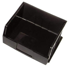 Quantum Storage - 50 Lb. Load Capacity, 10-7/8" Deep, Black Polypropylene Hopper Stacking Bin - 5" High x 11" Wide x 10-7/8" Long - All Tool & Supply