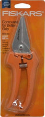 Fiskars - 2" Length of Cut, Straight Pattern Multi-Purpose Snip - 7" OAL, Contoured Handle - All Tool & Supply