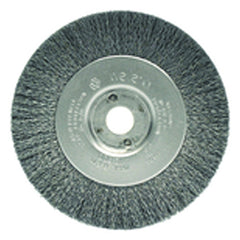 4″ Diameter-3/8″-1/2″ Arbor Hole - Crimped Steel Wire Straight Wheel - All Tool & Supply