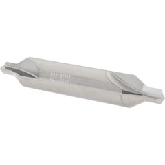 Combo Drill & Countersink: #6, 1/2″ Body Dia, Solid Carbide Bright (Polished) Finish, 7/32″ Point Dia, 1/4″ Point Length, 3″ OAL, Right Hand Cut, Series 301