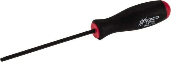 Bondhus - 2.5mm Hex Ball End Driver - 2.7" Blade Length, 130mm OAL - All Tool & Supply