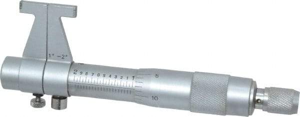 Value Collection - 1 to 2", Mechanical Inside Micrometer - 0.001" Graduation, 0.001" Accuracy, Ratchet Stop Thimble - All Tool & Supply