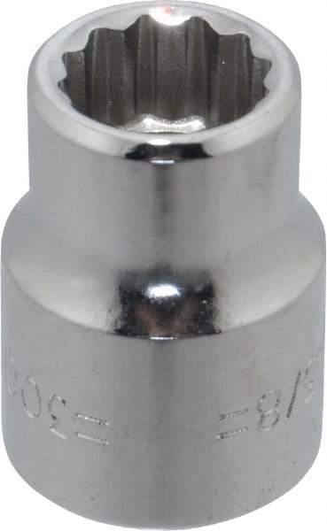 Blackhawk by Proto - 3/8", 3/8" Drive, Standard Hand Socket - 12 Points, 57/64" OAL, Chrome Finish - All Tool & Supply