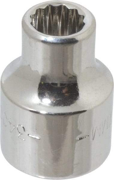 Blackhawk by Proto - 3/8" Drive, Standard Hand Socket - 12 Points, 57/64" OAL, Chrome Finish - All Tool & Supply