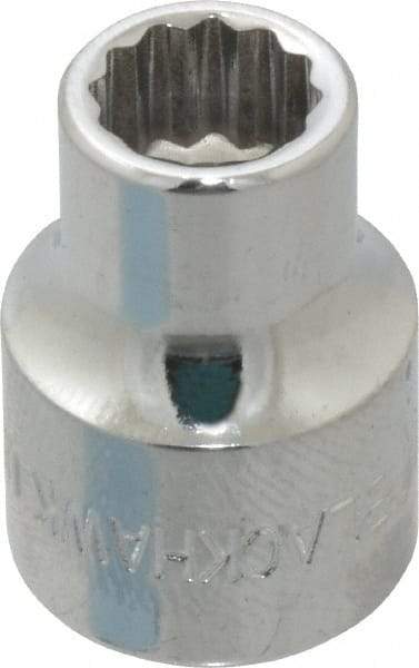 Blackhawk by Proto - 3/8" Drive, Standard Hand Socket - 12 Points, 57/64" OAL, Chrome Finish - All Tool & Supply