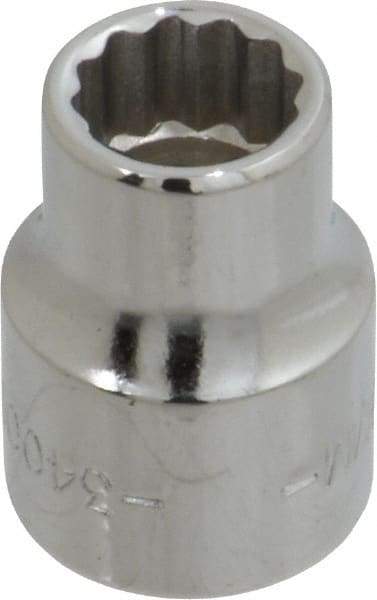 Blackhawk by Proto - 3/8" Drive, Standard Hand Socket - 12 Points, 57/64" OAL, Chrome Finish - All Tool & Supply