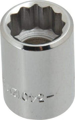 Blackhawk by Proto - 3/8" Drive, Standard Hand Socket - 12 Points, 1" OAL, Chrome Finish - All Tool & Supply