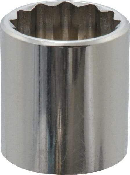 Blackhawk by Proto - 3/8" Drive, Standard Hand Socket - 12 Points, 1-13/64" OAL, Chrome Finish - All Tool & Supply