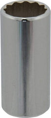 Blackhawk by Proto - 3/4", 3/8" Drive, Deep Hand Socket - 12 Points, 2-15/64" OAL, Chrome Finish - All Tool & Supply