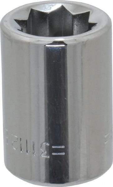 Blackhawk by Proto - 3/8", 3/8" Drive, Standard Hand Socket - 8 Points, 1" OAL, Chrome Finish - All Tool & Supply