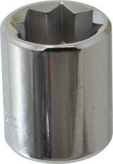 Blackhawk by Proto - 1/2", 3/8" Drive, Standard Hand Socket - 8 Points, 1" OAL, Chrome Finish - All Tool & Supply