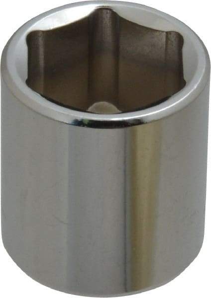 Blackhawk by Proto - 3/8" Drive, Standard Hand Socket - 6 Points, 1-13/64" OAL, Chrome Finish - All Tool & Supply