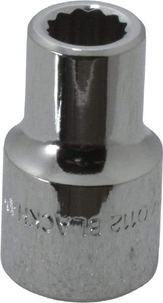 Blackhawk by Proto - 3/8", 1/2" Drive, Standard Hand Socket - 12 Points, 1-1/2" OAL, Chrome Finish - All Tool & Supply