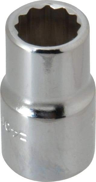 Blackhawk by Proto - 1/2", 1/2" Drive, Standard Hand Socket - 12 Points, 1-1/2" OAL, Chrome Finish - All Tool & Supply