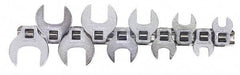 Blackhawk by Proto - 10 Piece 3/8" Drive Open End Crowfoot Wrench Set - 3/8 to 1", with Clip Rail - All Tool & Supply