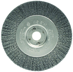 4" Diameter - 3/8-1/2" Arbor Hole - Crimped Stainless Straight Wheel - All Tool & Supply