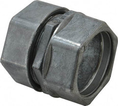 Thomas & Betts - 1-1/2" Trade, Die Cast Zinc Compression EMT Conduit Coupling - Noninsulated - All Tool & Supply