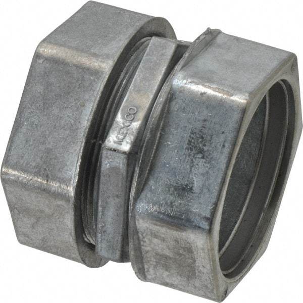 Thomas & Betts - 2" Trade, Die Cast Zinc Compression EMT Conduit Coupling - Noninsulated - All Tool & Supply