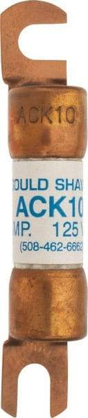 Ferraz Shawmut - 10 Amp Time Delay Round Forklift & Truck Fuse - 125VAC, 125VDC, 3.07" Long x 0.5" Wide, Bussman ACK10, Ferraz Shawmut ACK10 - All Tool & Supply