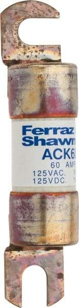 Ferraz Shawmut - 60 Amp Time Delay Round Forklift & Truck Fuse - 125VAC, 125VDC, 3.74" Long x 0.75" Wide, Bussman ACK60, Ferraz Shawmut ACK60 - All Tool & Supply