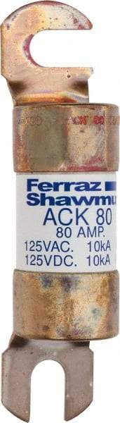 Ferraz Shawmut - 80 Amp Time Delay Round Forklift & Truck Fuse - 125VAC, 125VDC, 4.46" Long x 1" Wide, Bussman ACK80, Ferraz Shawmut ACK80 - All Tool & Supply