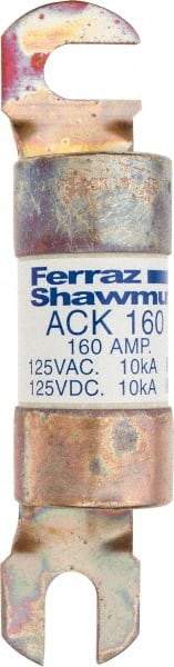 Ferraz Shawmut - 160 Amp Time Delay Round Forklift & Truck Fuse - 125VAC, 125VDC, 4.72" Long x 1" Wide, Bussman ACK160, Ferraz Shawmut ACK160 - All Tool & Supply