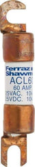 Ferraz Shawmut - 60 Amp General Purpose Round Forklift & Truck Fuse - 125VAC, 125VDC, 3.07" Long x 0.5" Wide, Bussman ACL60, Ferraz Shawmut ACL60 - All Tool & Supply