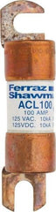 Ferraz Shawmut - 100 Amp General Purpose Round Forklift & Truck Fuse - 125VAC, 125VDC, 3.49" Long x 0.75" Wide, Bussman ACL100, Ferraz Shawmut ACL100 - All Tool & Supply