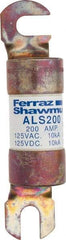 Ferraz Shawmut - 200 Amp General Purpose Round Forklift & Truck Fuse - 125VAC, 125VDC, 4.71" Long x 1" Wide, Bussman ALS200, Ferraz Shawmut ALS200 - All Tool & Supply