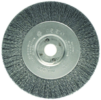 4" Diameter - 3/8-1/2" Arbor Hole - Crimped Stainless Straight Wheel - All Tool & Supply