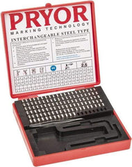 Pryor - 112 Piece, 3/32 Inch Character, Steel Type Set - 12 Character Capacity - All Tool & Supply