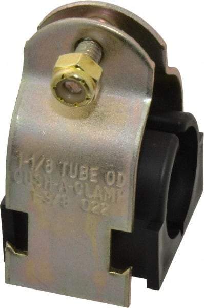 ZSI - 1-1/8" Pipe, Tube Clamp with Cushion - Dichromate - All Tool & Supply